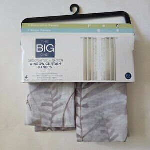 The Big One Sheer Window Curtain Panels | 2 Sheer Rod Pocket Panels
